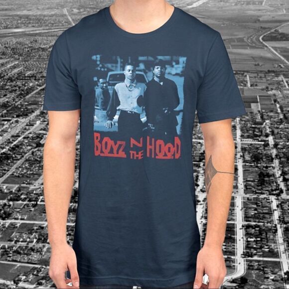 NWT Boyz N The Hood Ripple Junction Black Short Sleeve Crew Neck T-Shirt Men's M - Picture 1 of 7